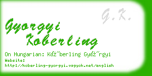 gyorgyi koberling business card